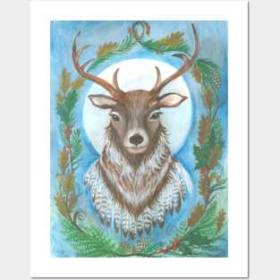 Winter Stag Posters and Art